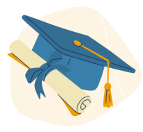 100 _books_before_graduation.png Clip art of a blue graduation cap and diploma
