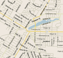 Map of Stratford Ontario's downtown