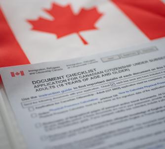 Citizenship Papers &amp; Canadian Flag