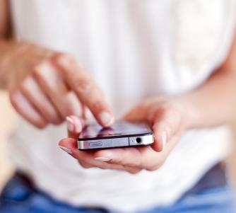 hand on a smartphone