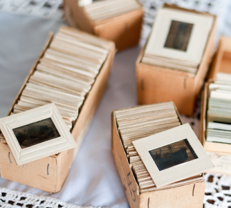 photo slides in a box