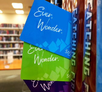 colourful library cards