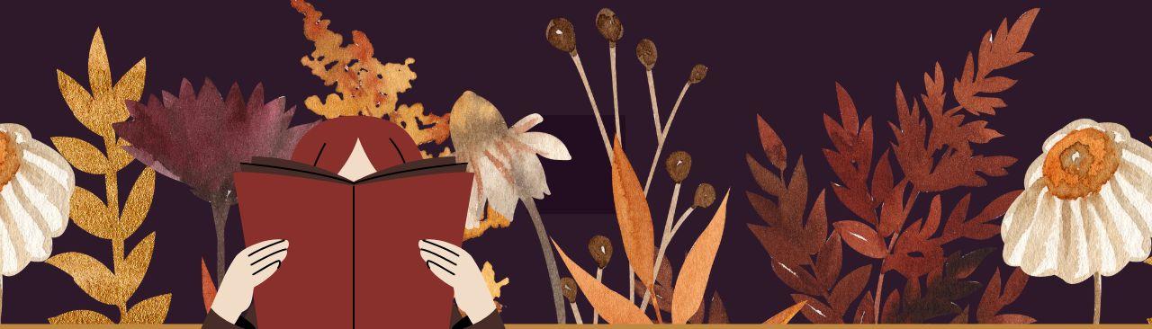Fall flowers and Book