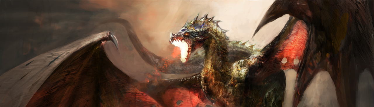 DnD_Hero.png A red and black dragon flying and breathing fire