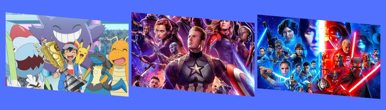tweenbreak-inbags_hero.png Three pictures on a blue background: pokemon, marvel superheroes, and Star Wars characters.