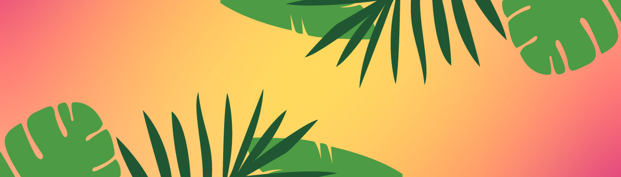 teen summer (1).png A pink and yellow gradient with tropical leaves