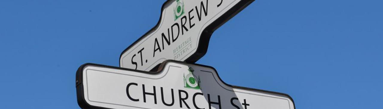 Church & St. Andrew Street Signs