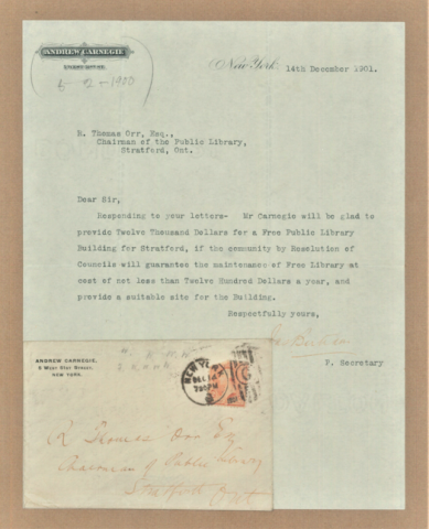 Carnegie letter
